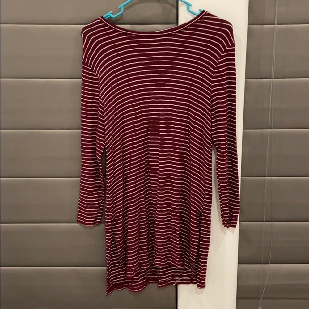 Red and White Striped Dress